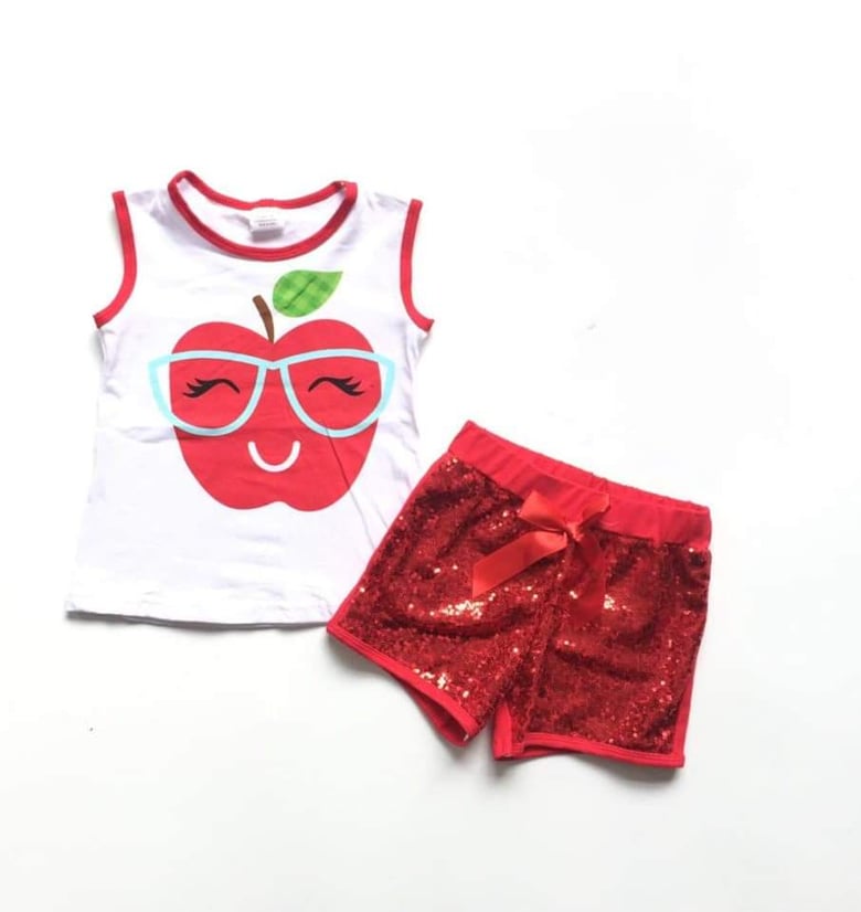 Image of Sequin short set