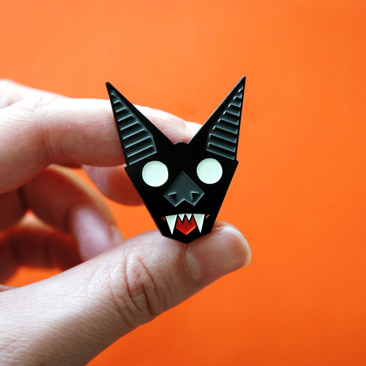 Black Bat Enamel Pin