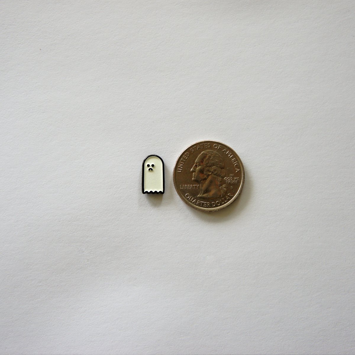 Tiny Sad Ghost Enamel Pin