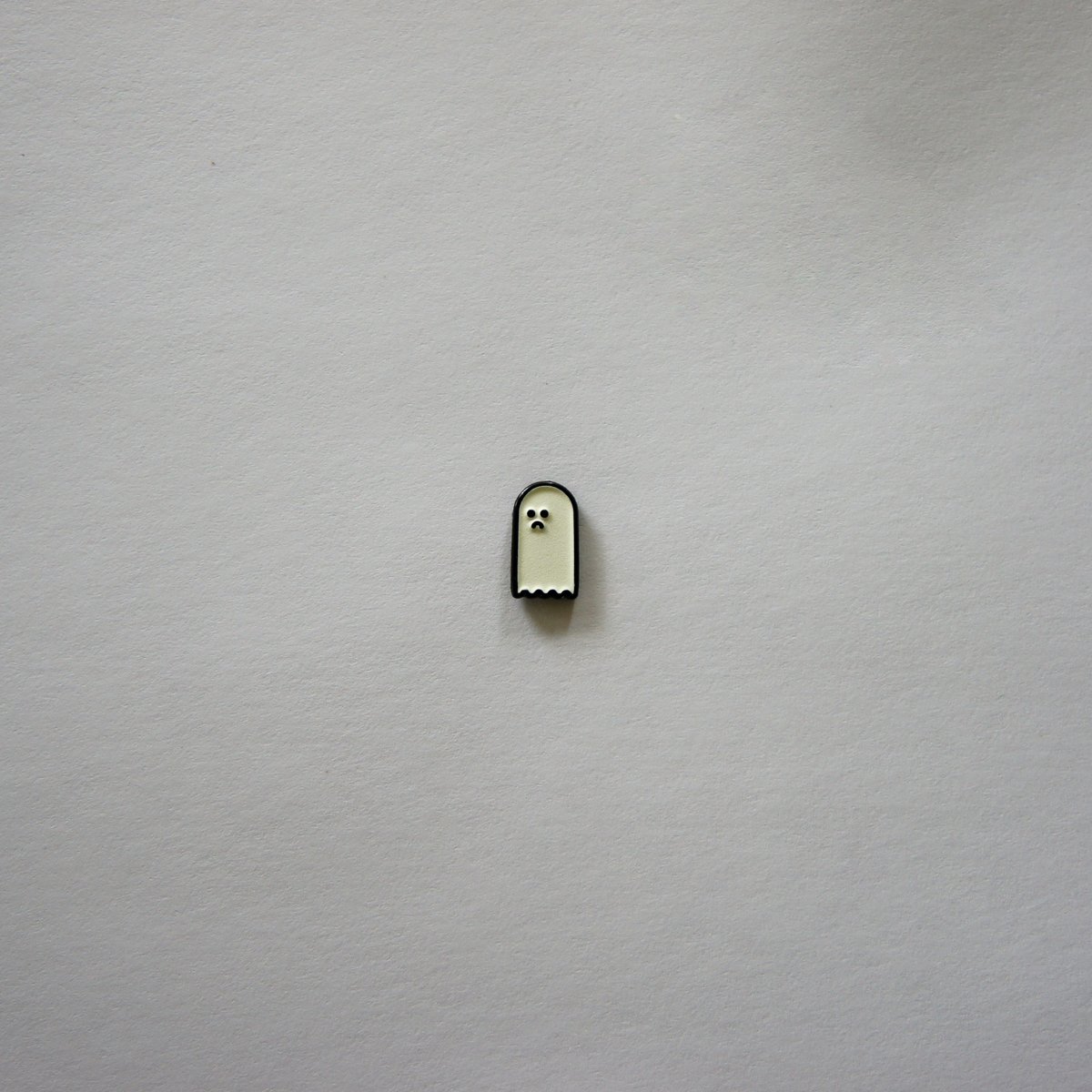 Tiny Sad Ghost Enamel Pin