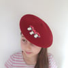 Hand Embroidered Toadstool Child's Beret