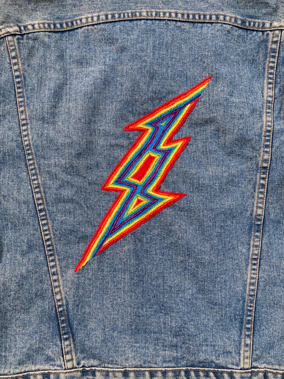 lightning bolt denim jacket