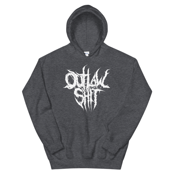 Image of OutlawShit Metal Edition Hoodie (White Design) 