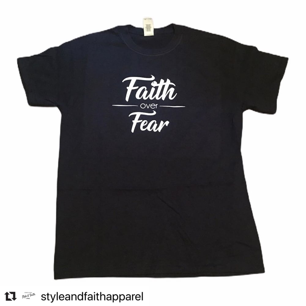 faith over fear tie dye shirt