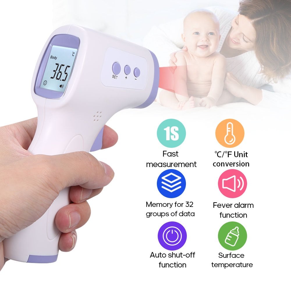Digital Infrared Non-Contact Thermometer or Temple 6-Second Digital Thermometer