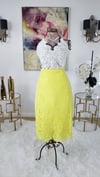 Yellow Embroided Lace Skirt