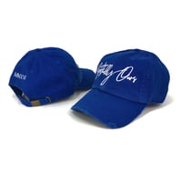 Image 1 of R.O. Logo Dad Hat Distressed Royal