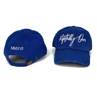Image 2 of R.O. Logo Dad Hat Distressed Royal