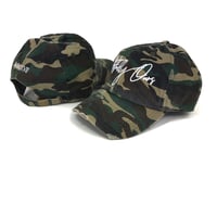 Image 1 of R.O. Logo Distressed Dad Hat Camo