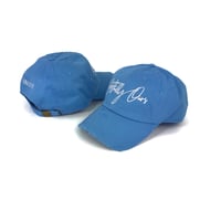 Image 1 of R.O. Logo Distressed Dad Hat Sky Blue