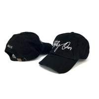 Image 1 of R.O. Logo Distressed Dad Hat Black