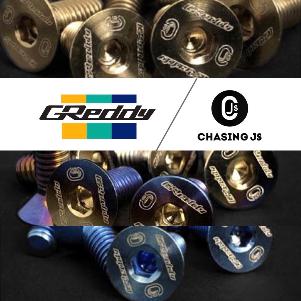 GREDDY X CHASING JS TITANIUM STEERING WHEEL BOLTS the86life