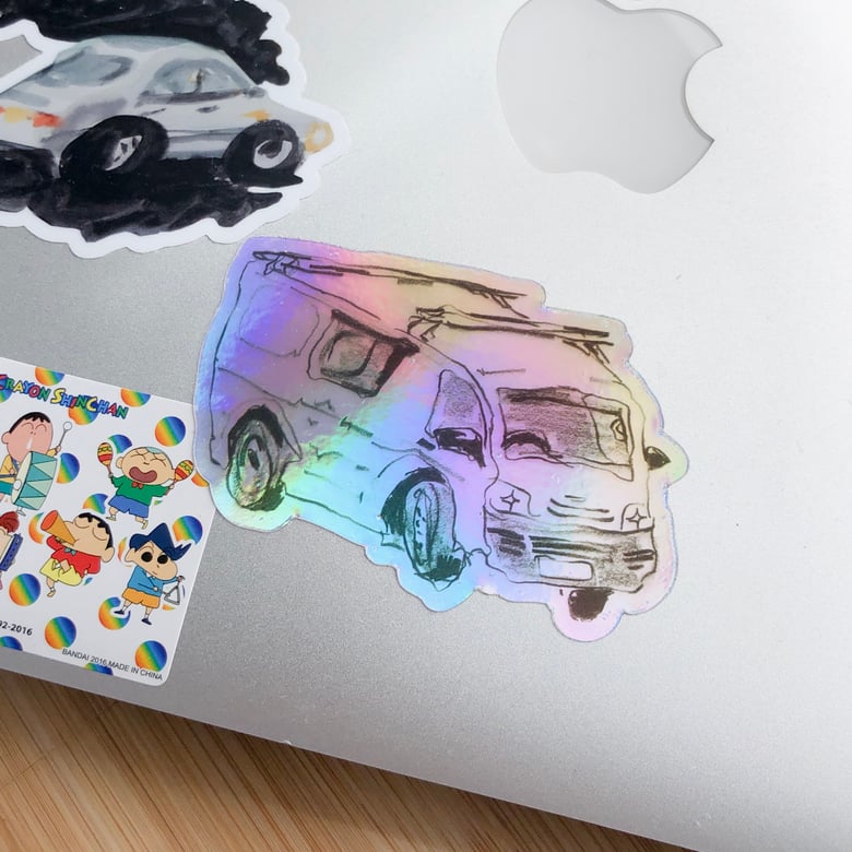 Image of shiny van sticker