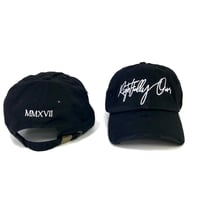 Image 2 of R.O. Logo Distressed Dad Hat Black
