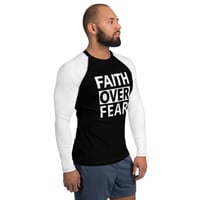 Image 2 of Faith Over Fear Black White Rash Guard