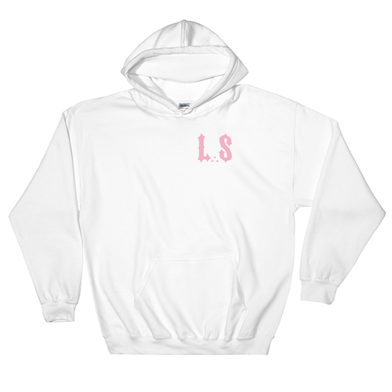 HOODIE WHITE PINK LOCO.:.GANG 