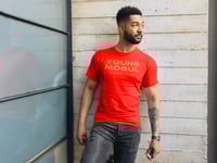 Image 1 of ICANIAM “YOUNG MOGUL LIFESTYLE” TEE /RED