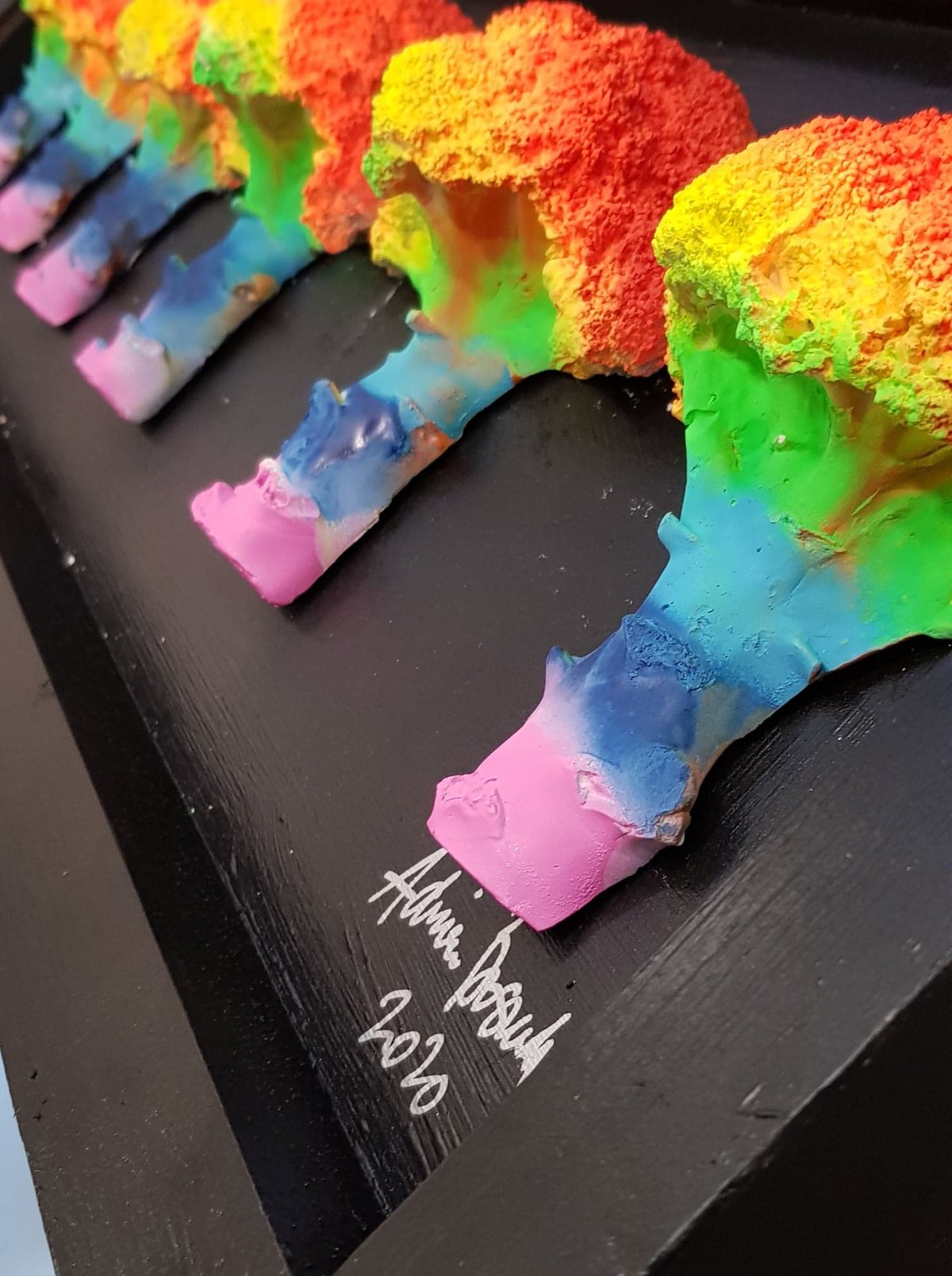Image of RAINBOW BROCCOLI/BLACK FRAME (UNIQUE)