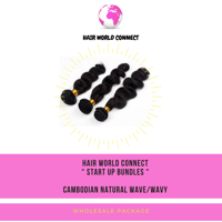 Hair World Connect Start Up Bundles Package- Cambodian Natural Wave/Wavy