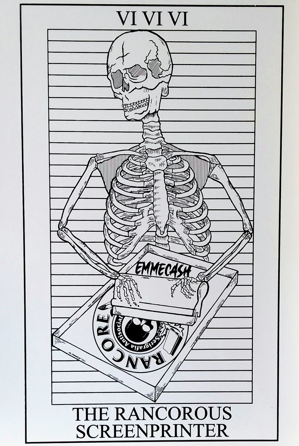 Tavola tarocco "The Rancorous Screenprinter"