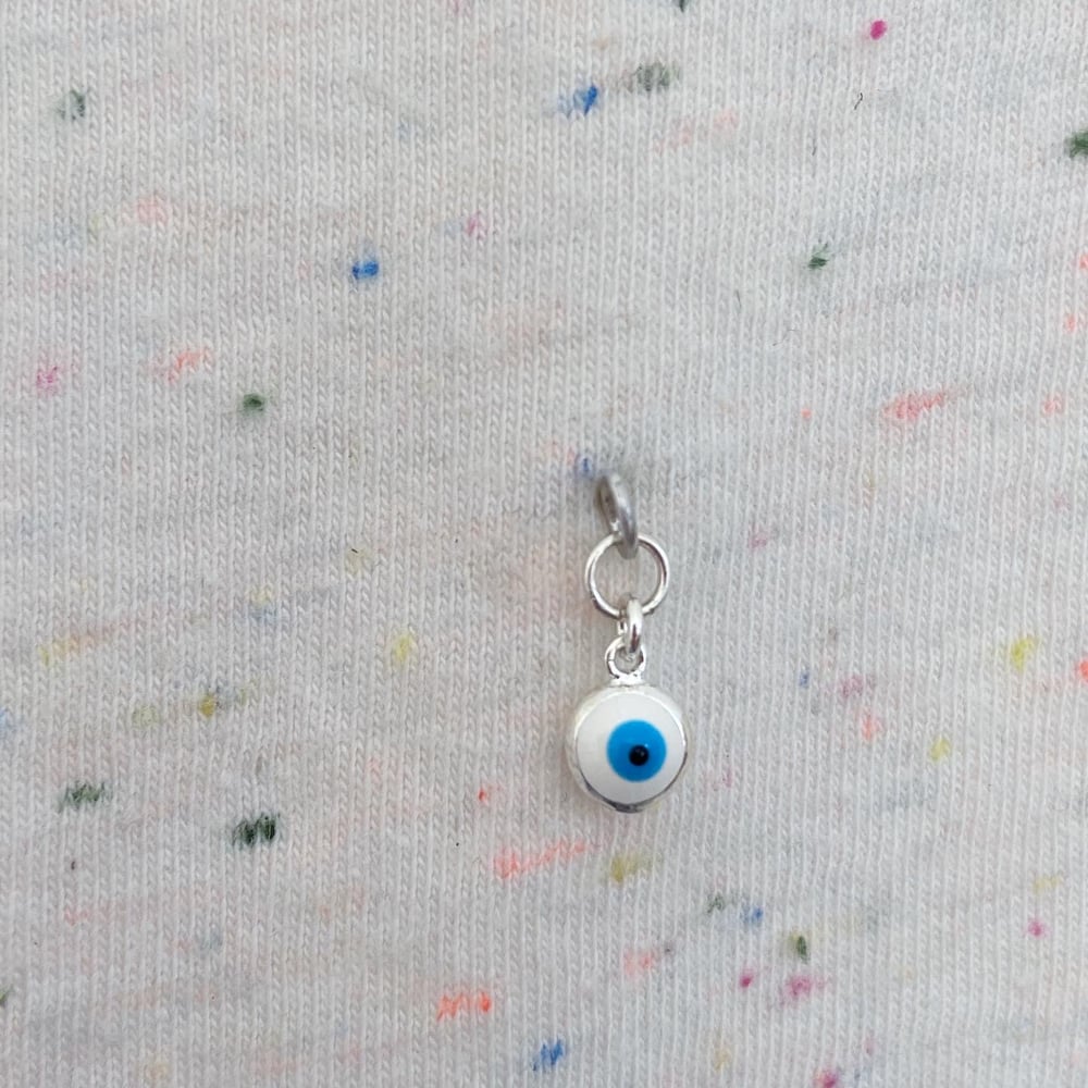 Image of evil eye single earring