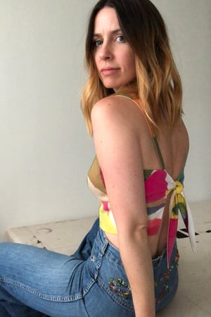 Image of Scoop Bustier - Abstract Botanical