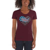 Image 1 of Women's Crew Neck T-shirt - Heart Vote