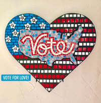 Image 4 of Women's Crew Neck T-shirt - Heart Vote