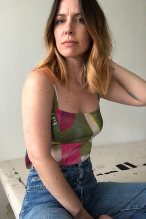 Image of Scoop Bustier - Painted Stripe