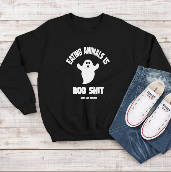 Image of Eating animals is boo shit sweatshirt 