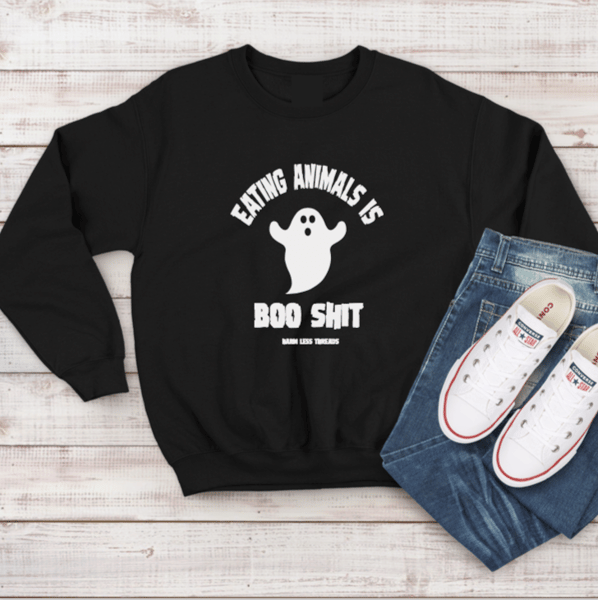Image of Eating animals is boo shit sweatshirt