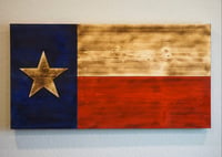 Wooden Texas Flag