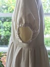 Holly Stalder Ivory Linen Puff Sleeve Tiered Dress 
