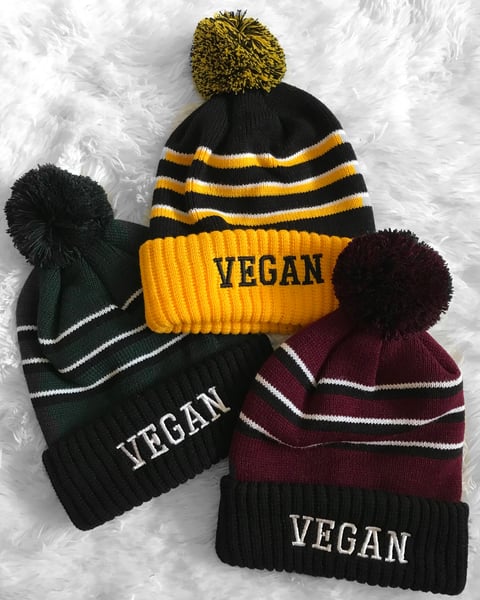 Image of Stripe Pom beanie