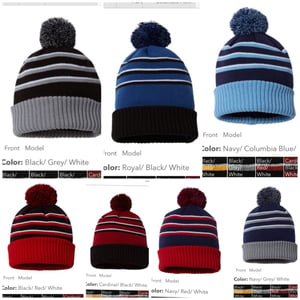 Image of Stripe Pom beanie 