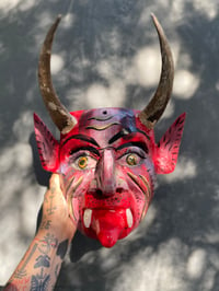 Image 1 of Hand painted devil mask 