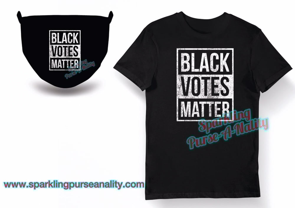 Image of Black Votes Matter with Mask