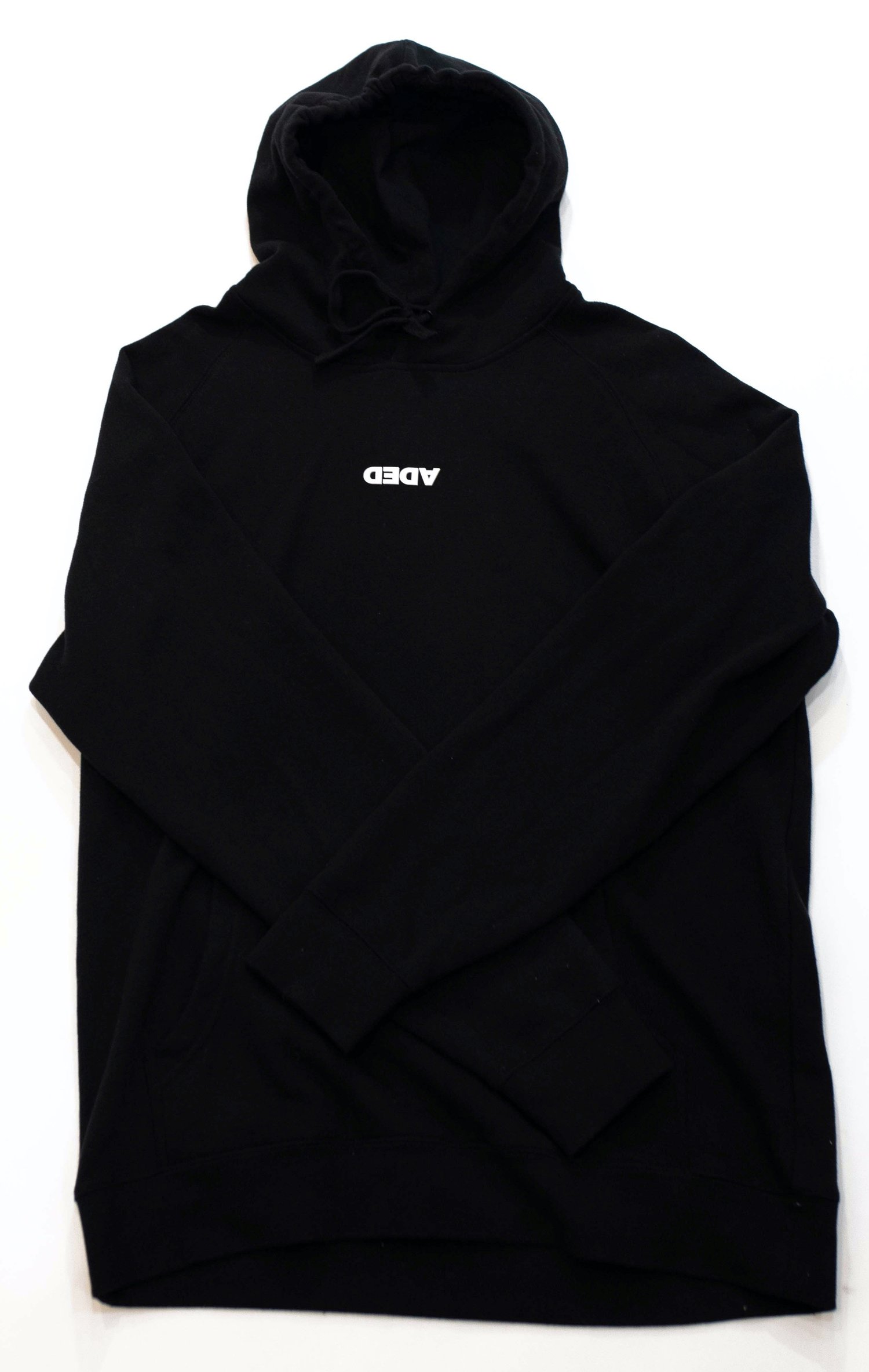 Image of DEDA MENS BLACK HOODIE WHITE STAPLE LOGO