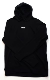 Image 4 of DEDA MENS BLACK HOODIE WHITE LOGO