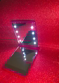 Image 1 of Dark Pink LED Travel Mirror$