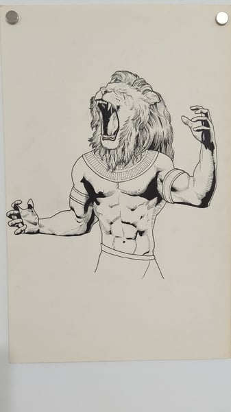 Image of Ink drawing by Joseph Silver - God1