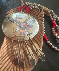 Image 1 of Soaring Spirit Eagle Inlay Pendant Necklace by Mitchell Zephier