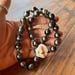 Image of Hand knotted Tahitian pearl necklace with puka shell clasp 18 inch