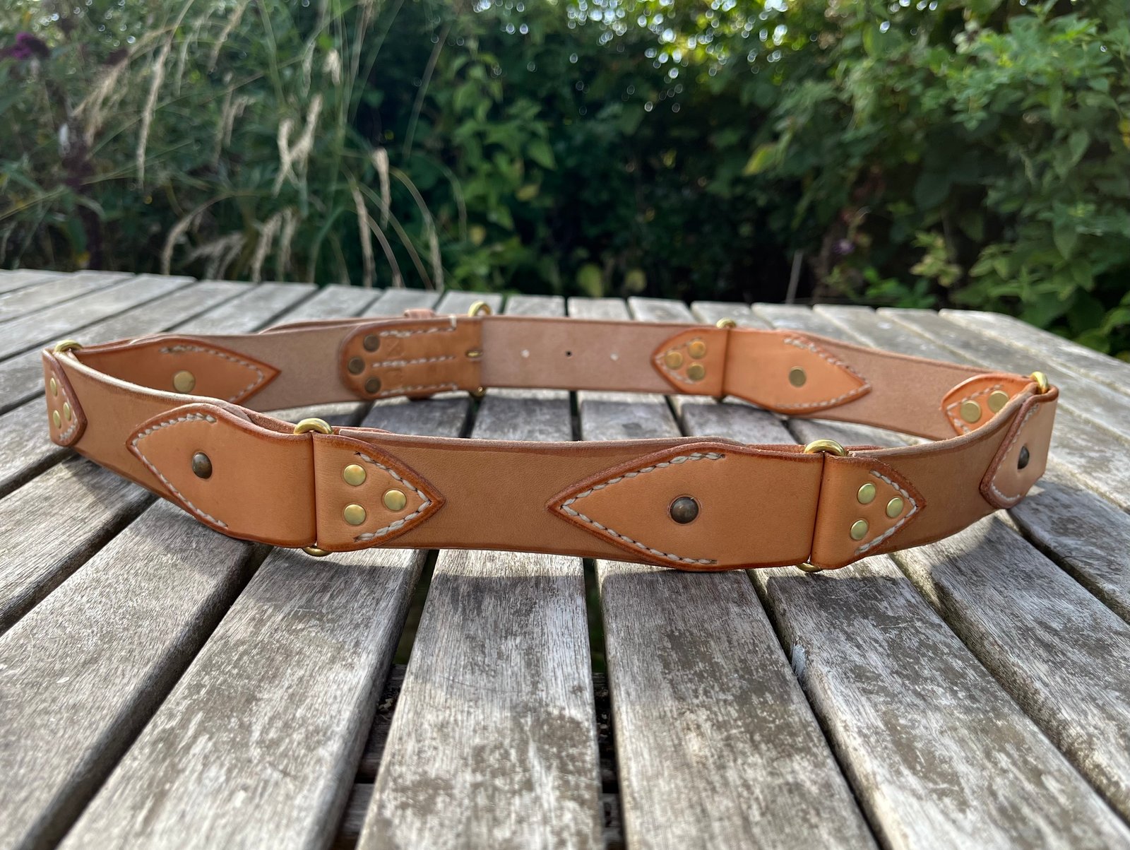 Hawkmoth Leather Co Handmade artisan luxury leather belts made by hand in the UK The Bandit Belt