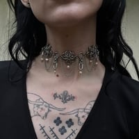 Image 3 of Flower Drop Choker - Made to Order