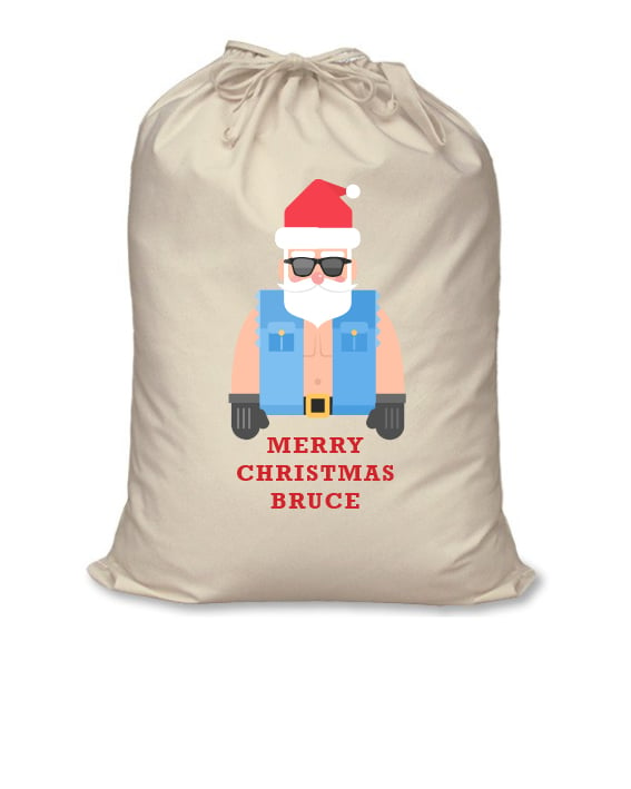 Image of Personalised Christmas Santa Sack - Bikie Santa