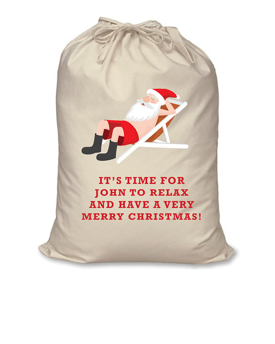 Image of Personalised Christmas Santa Sack - Aussie Christmas