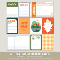 Image 1 of Autumn Days Journaling Cards (Digital)