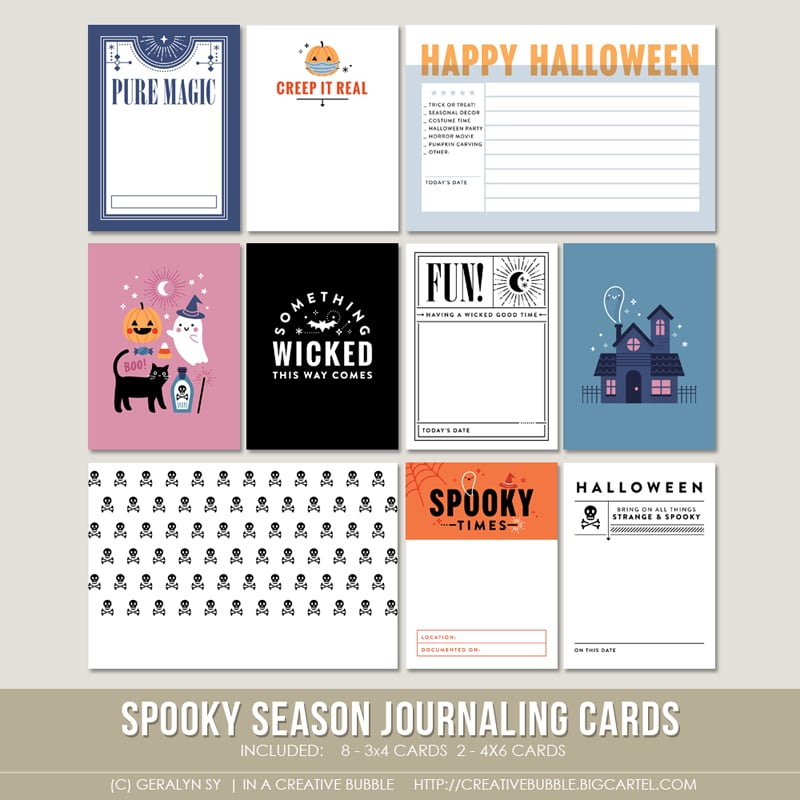 Image of Spooky Season Journaling Cards (Digital)