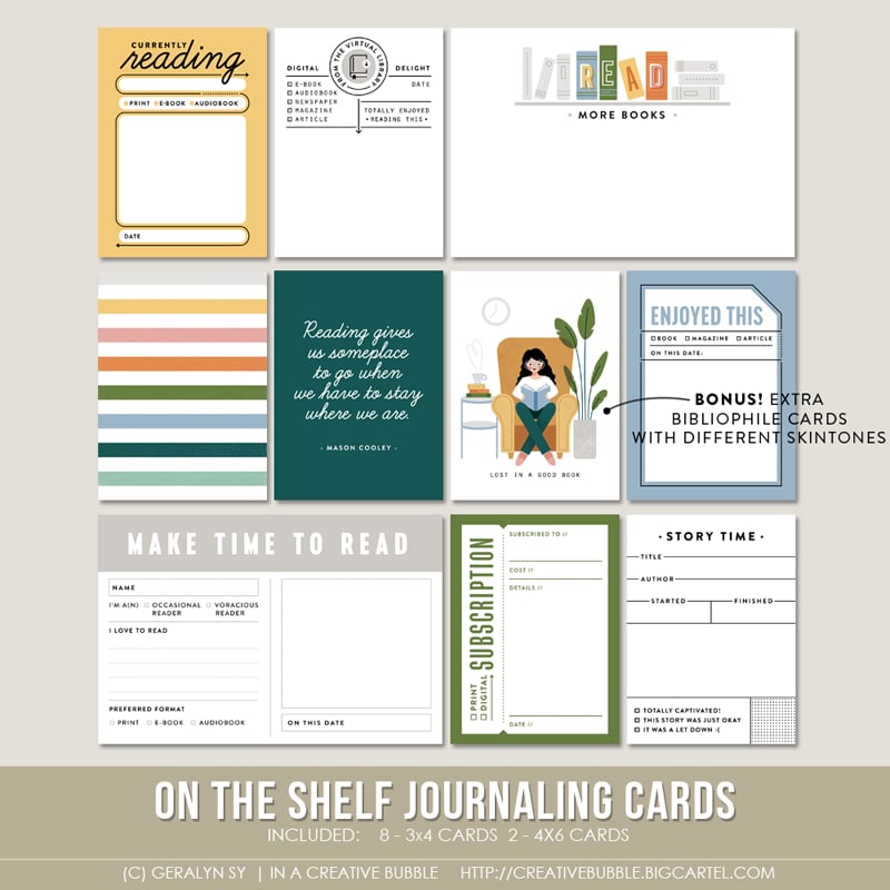 Image of On the Shelf Journaling Cards (Digital)